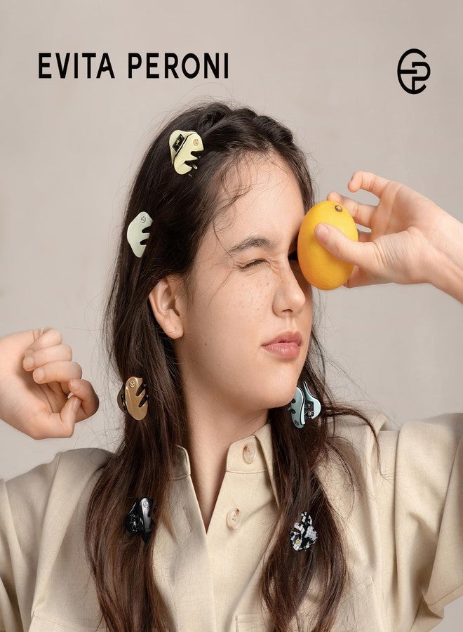 EVITA PERONI Small Hair Clips, Mini Hair Clip for Hair, Little Tiny Claw Clips for Women Girls Half Updo, Black and White - Image 3